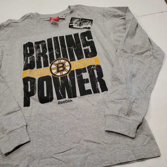 NWT Boston Bruins NHL Hockey Men’s Gray Long Sleeve T-Shirt Small New With Tags - Picture 5 of 7